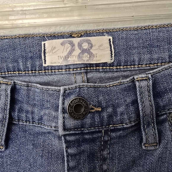 We The Free Womens Mid Rise Medium Wash Great Heights Frayed Skinny Jeans 28 - Picture 3 of 9